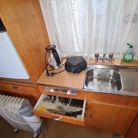 Quiet Caravan In Nature On Cycle Path Campsite *