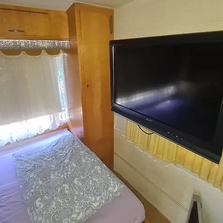 Quiet Caravan In Nature On Cycle Path